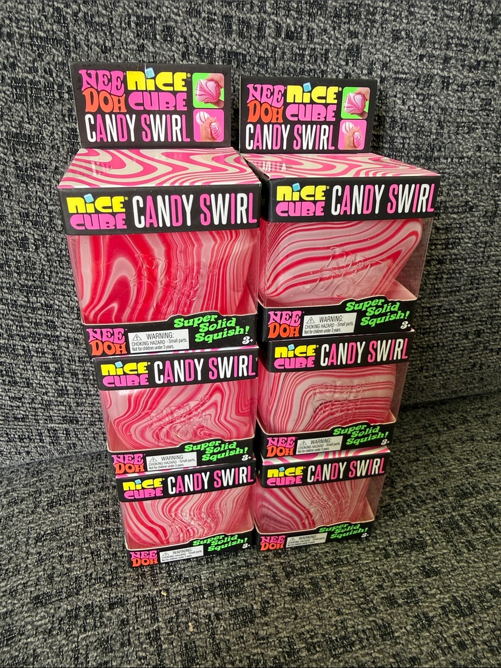 BNIB NeeDoh Nice Cube, Candy Swirl